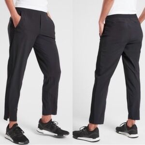 Athleta Brooklyn Ankle Pant Black Women’s Sz 14 Cropped, Pockets Athleisure